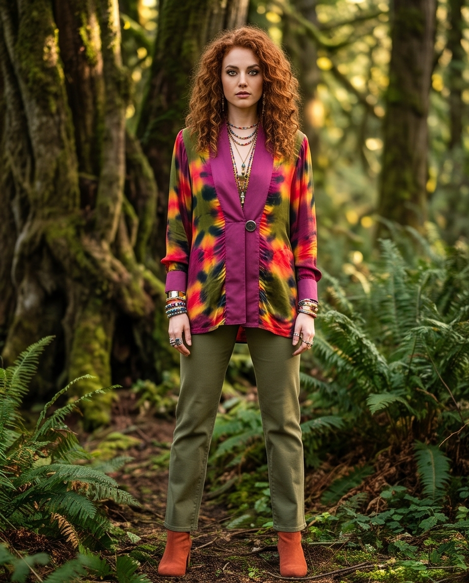 KALEIDOSCOPIC HAND DYED SWING JACKETS