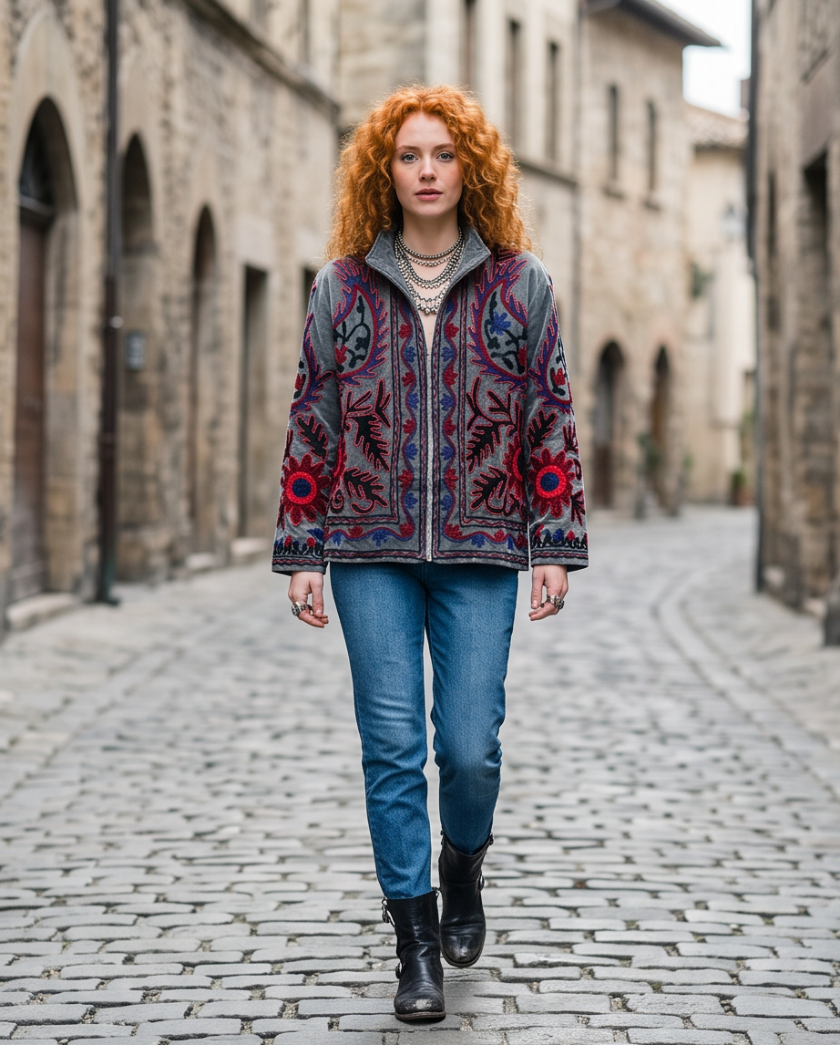 GRAY DAY VELVET JACKET