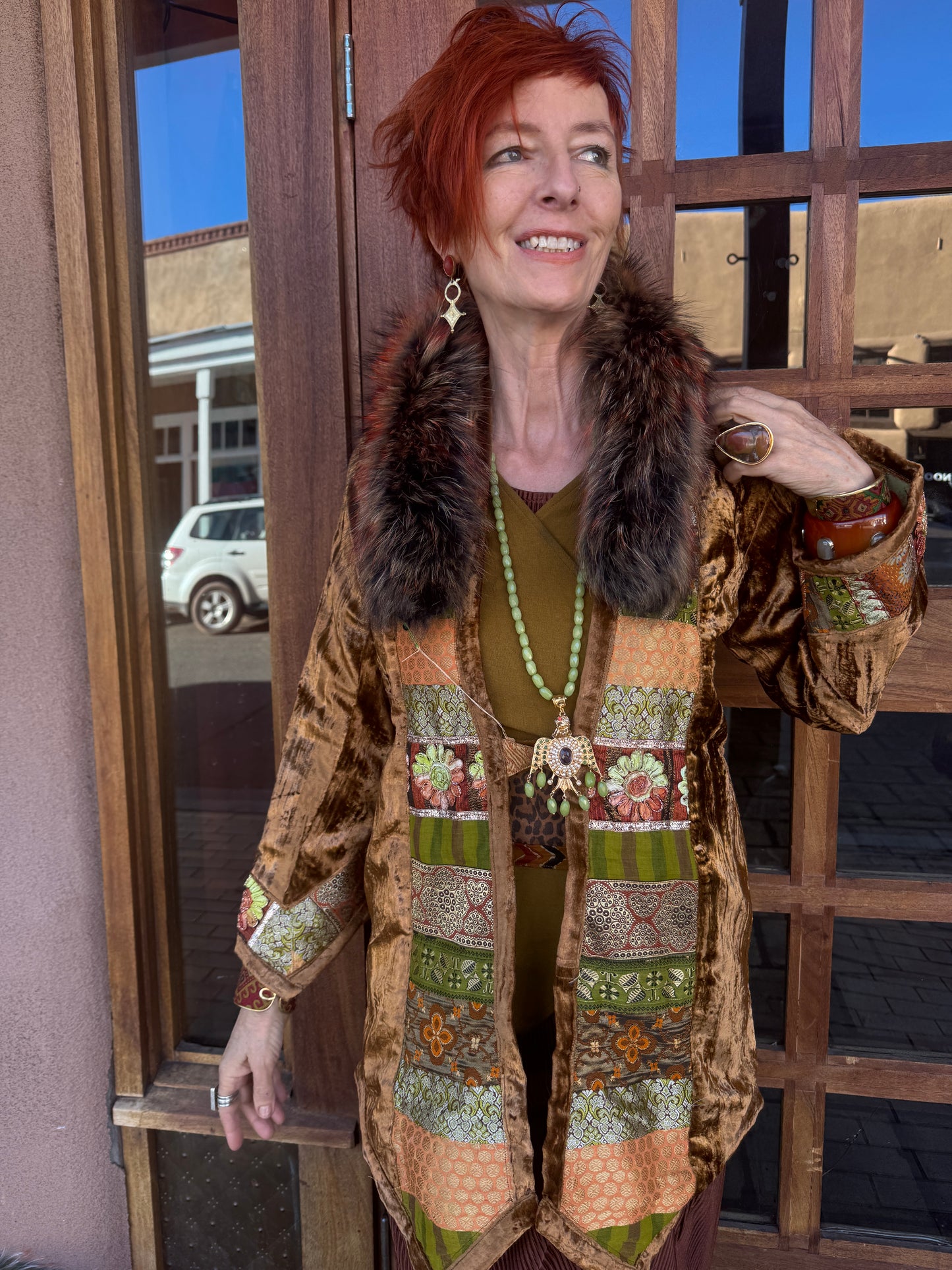 AUTUMN CRUSHED VELVET BLAZER