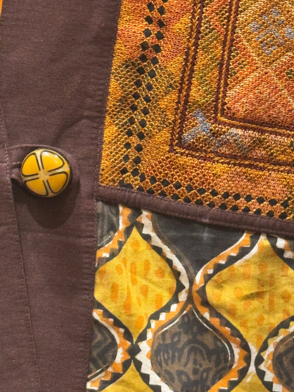 GOLDEN OGEE EMBROIDERED TRIBAL COTTON COAT