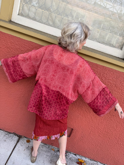 CRAZY FOR CORAL KIMONO