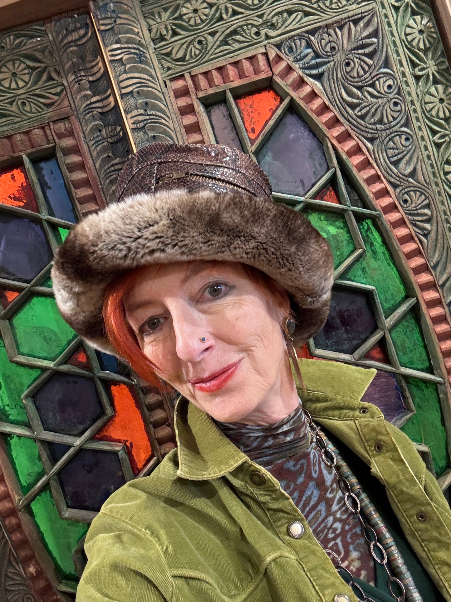 CHINCHILLA SNAKE VINTAGE BUCKET HAT