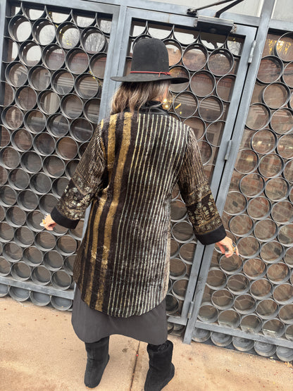 LUXE VELVET SWING COATS MIDNIGHT COLLECTION