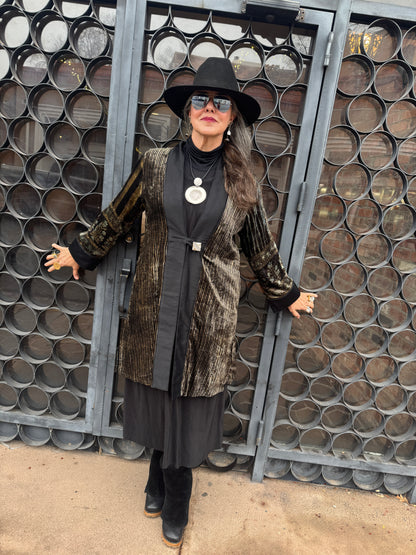 LUXE VELVET SWING COATS MIDNIGHT COLLECTION