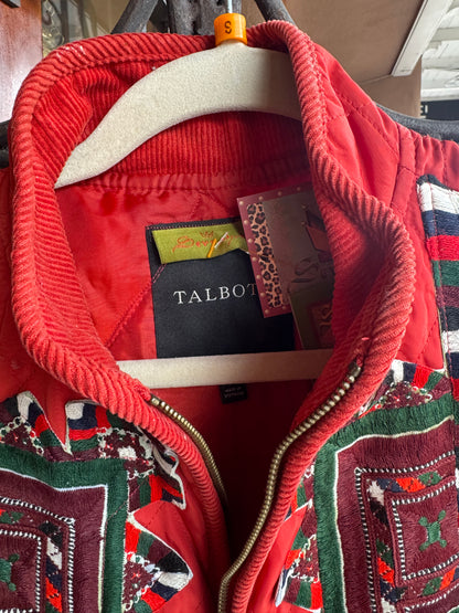 UPCYCLED RED AFGHAN EMBROIDERED VEST