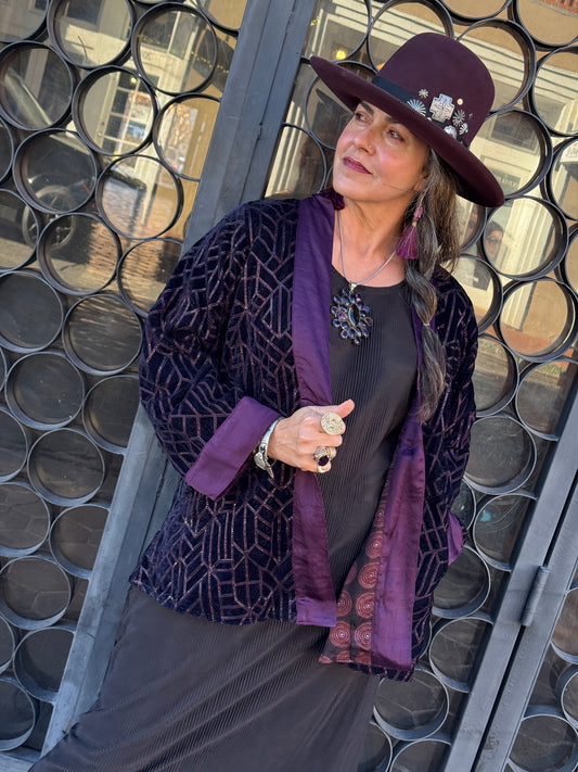 VELUXE MIDNIGHT BLUE SWING JACKET