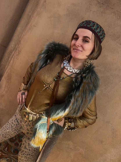 BYZANTINE TURQUOISE STUDDED CROSS