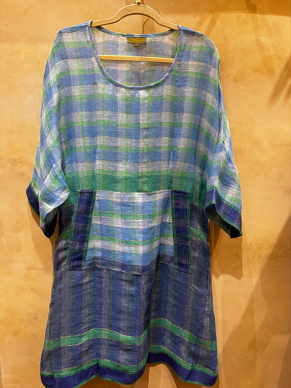 LINEN LINA DRESS HAND LOOMED