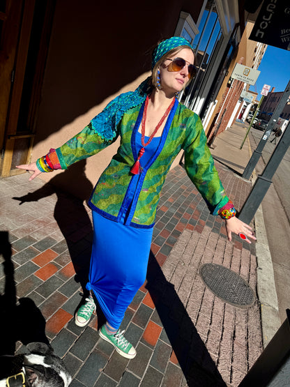 POP OF SPRING REVERSIBLE SILK JACKET