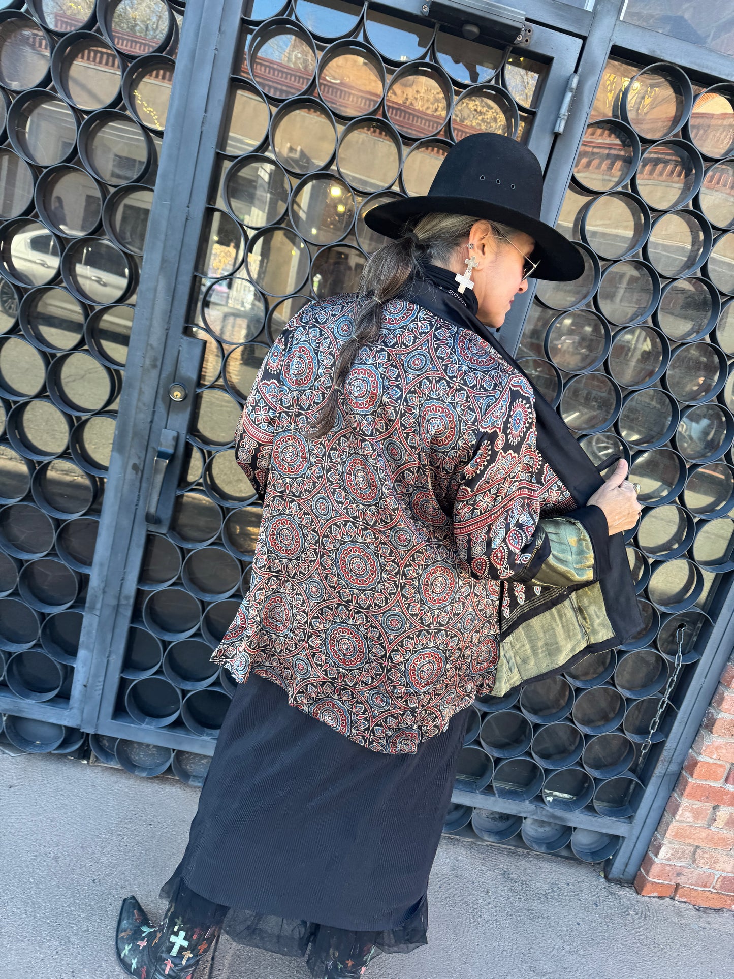 AJRAKH MIRRORED SWING JACKET