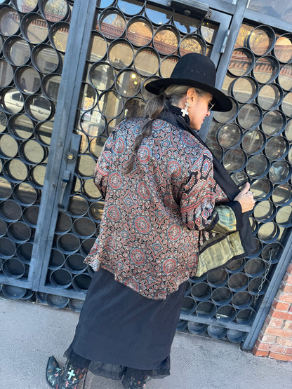 AJRAKH MIRRORED SWING JACKET