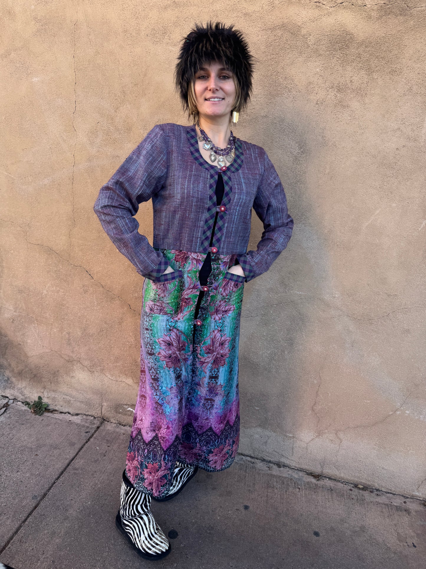 COLLAGE COAT PLUM BERRY