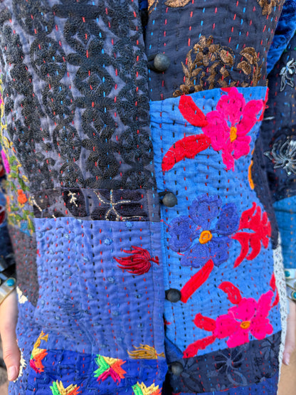 PATCHWORK NEHRU COAT