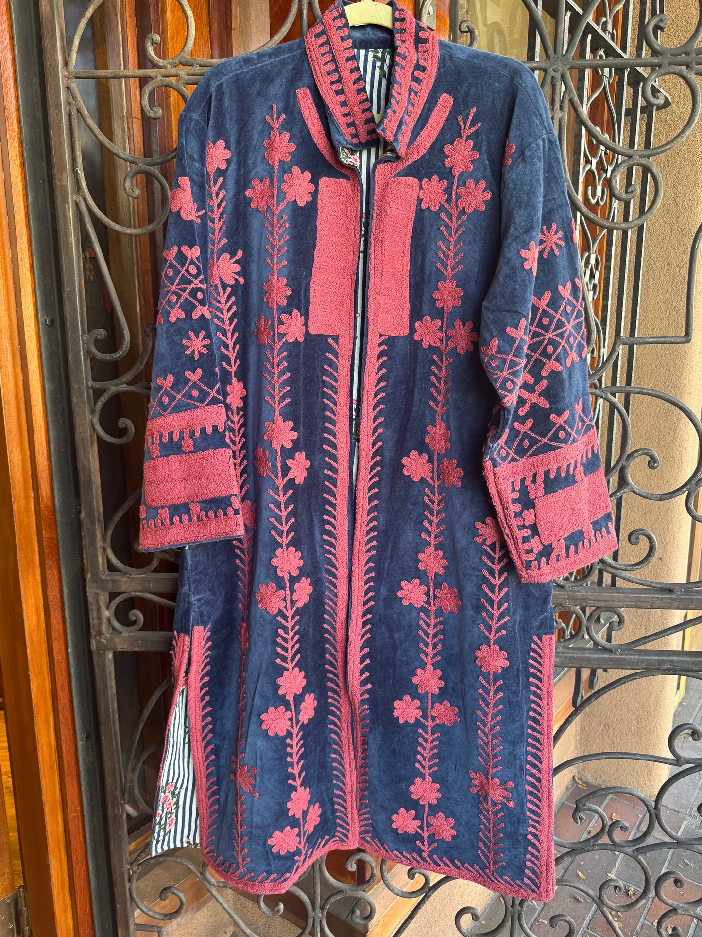 DAISY CHAIN COTTON VELVET COAT