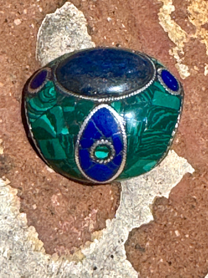 KASHMIRI MEGA MOSAIC STONE SILVER RINGS