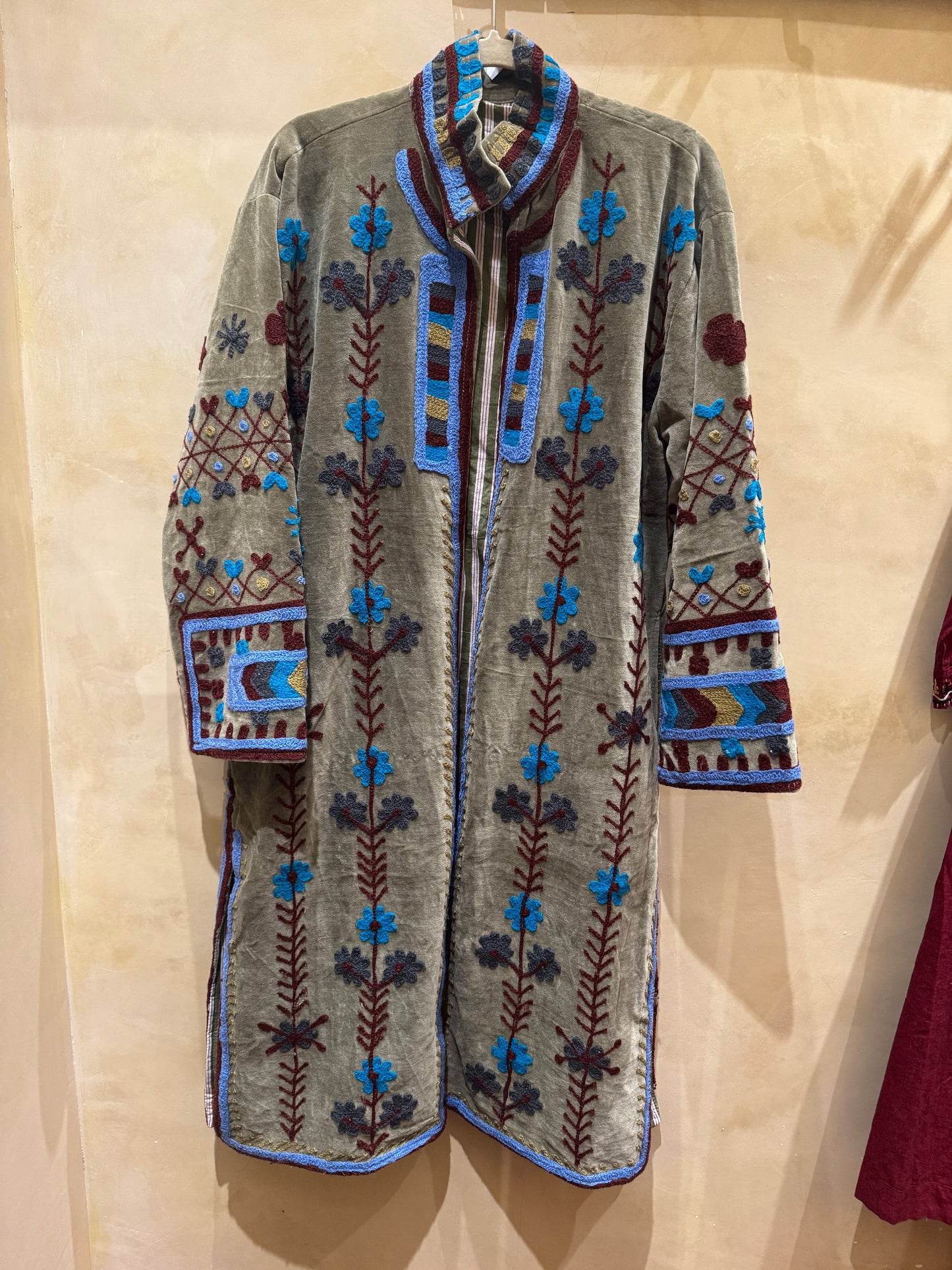 DAISY CHAIN COTTON VELVET COAT