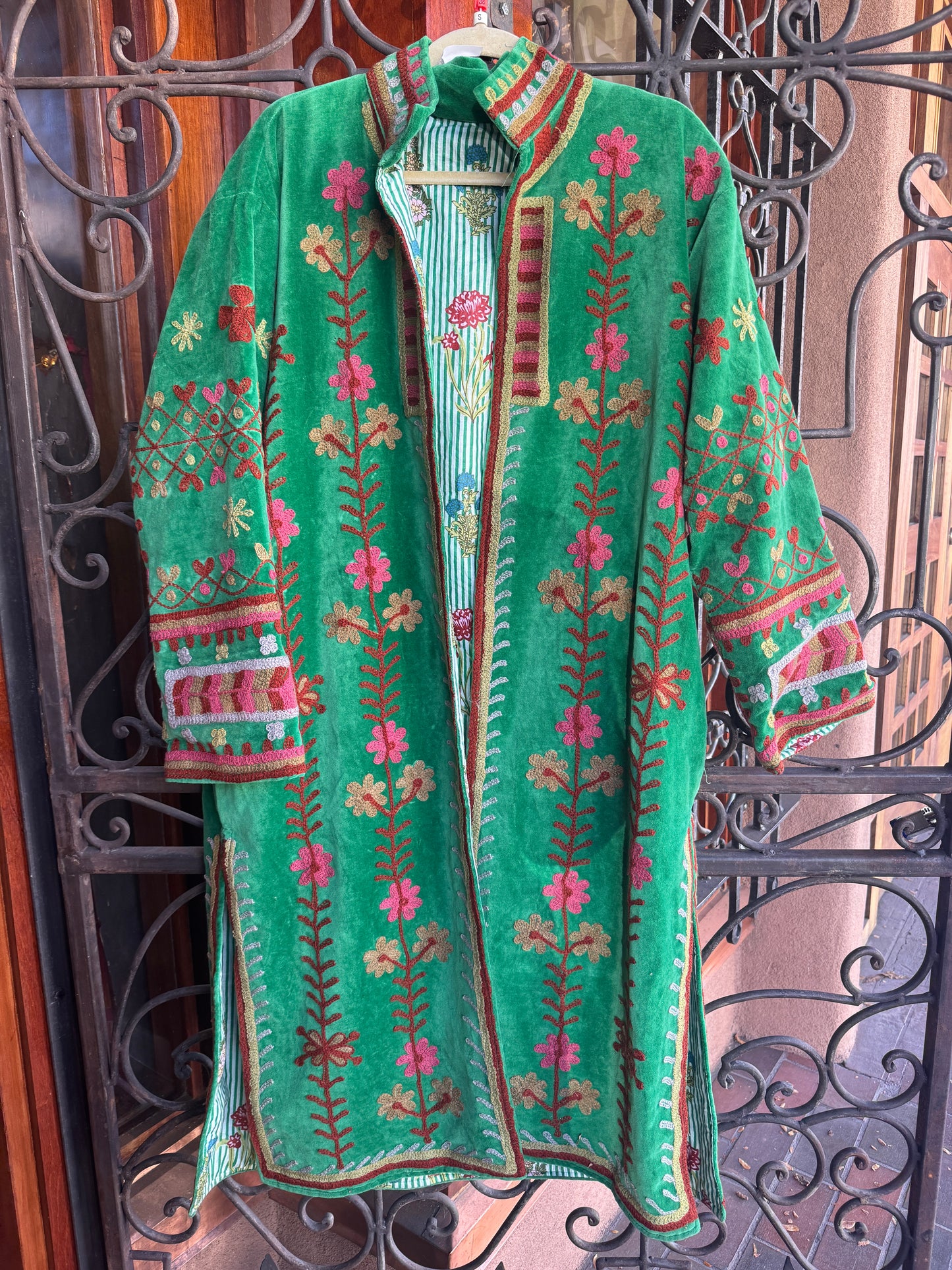 DAISY CHAIN COTTON VELVET COAT