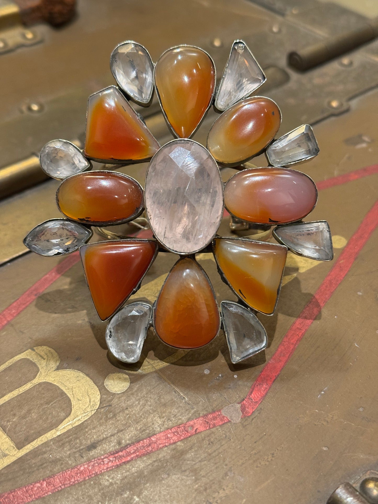 MAMMOTH GEMSTONE MOSAIC CUFFS