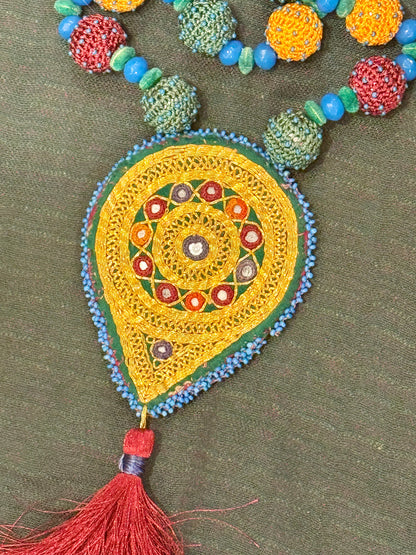 JUMBO PATCH AFHGAN NECKLACE