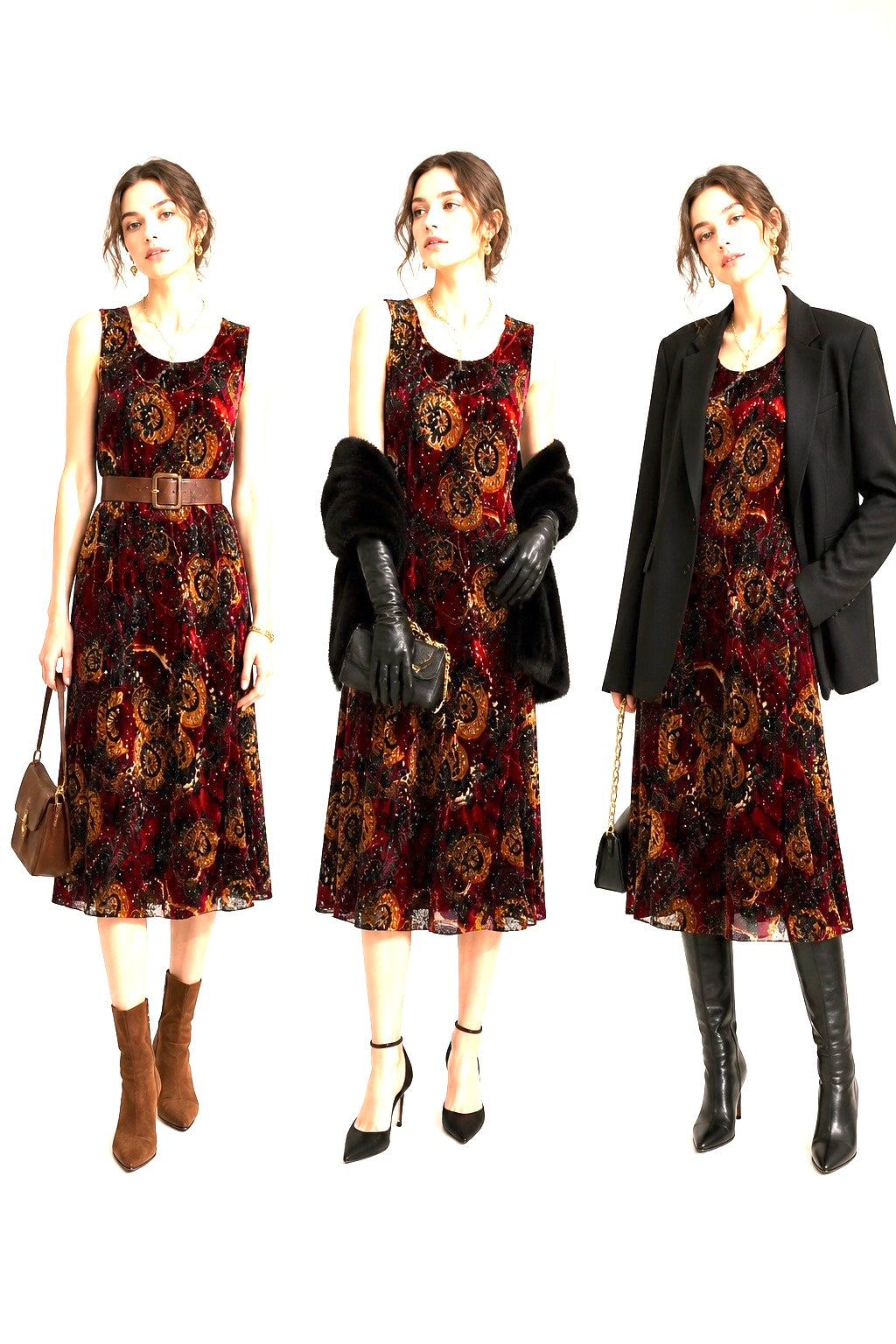 VELVET SLIP DRESS