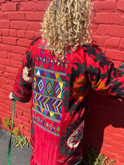 EMBROIDERED ELYSIAN EXTRAVAGANZA ZIP COAT