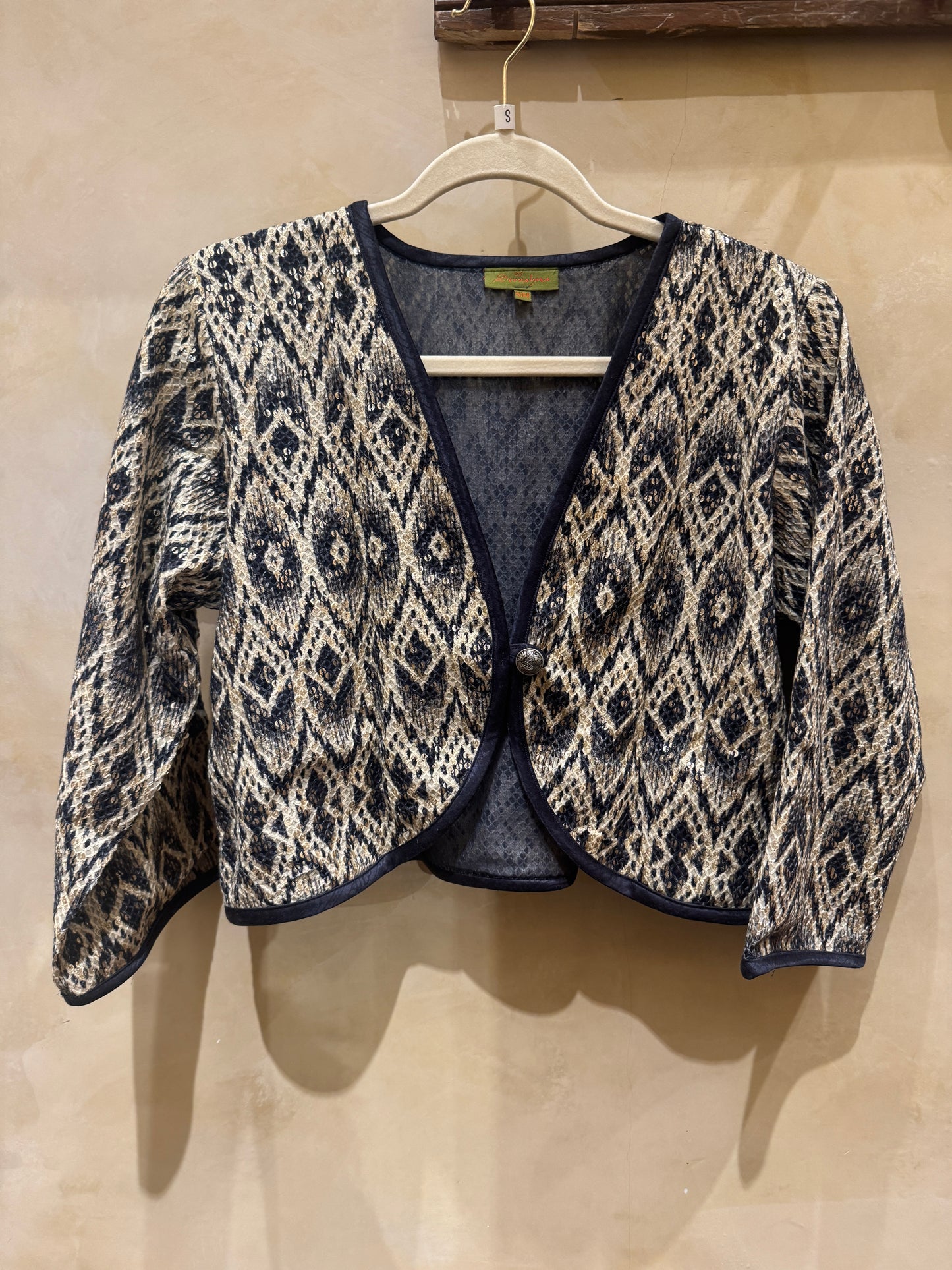 SNAKESKIN SEQUIN BOLERO