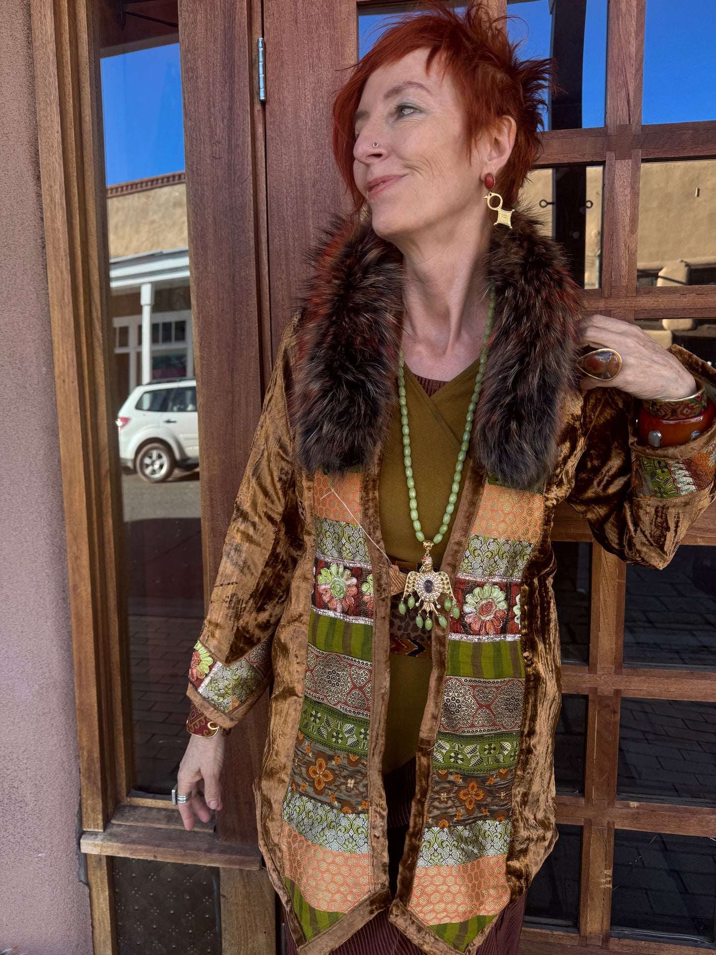 AUTUMN CRUSHED VELVET BLAZER