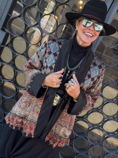 AJRAKH MIRRORED SWING JACKET