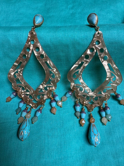 CHAMPAGNE CHANDELIER EARRINGS