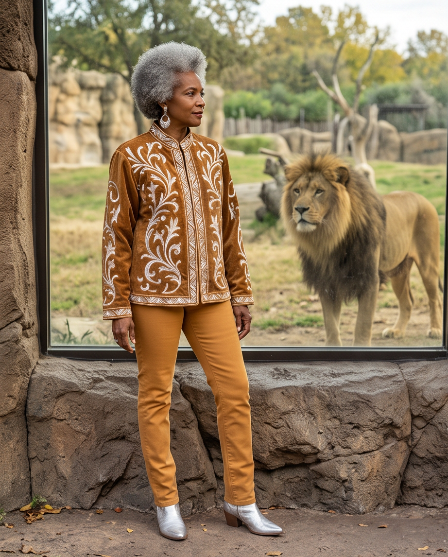 LION QUEEN VELVET JACKET