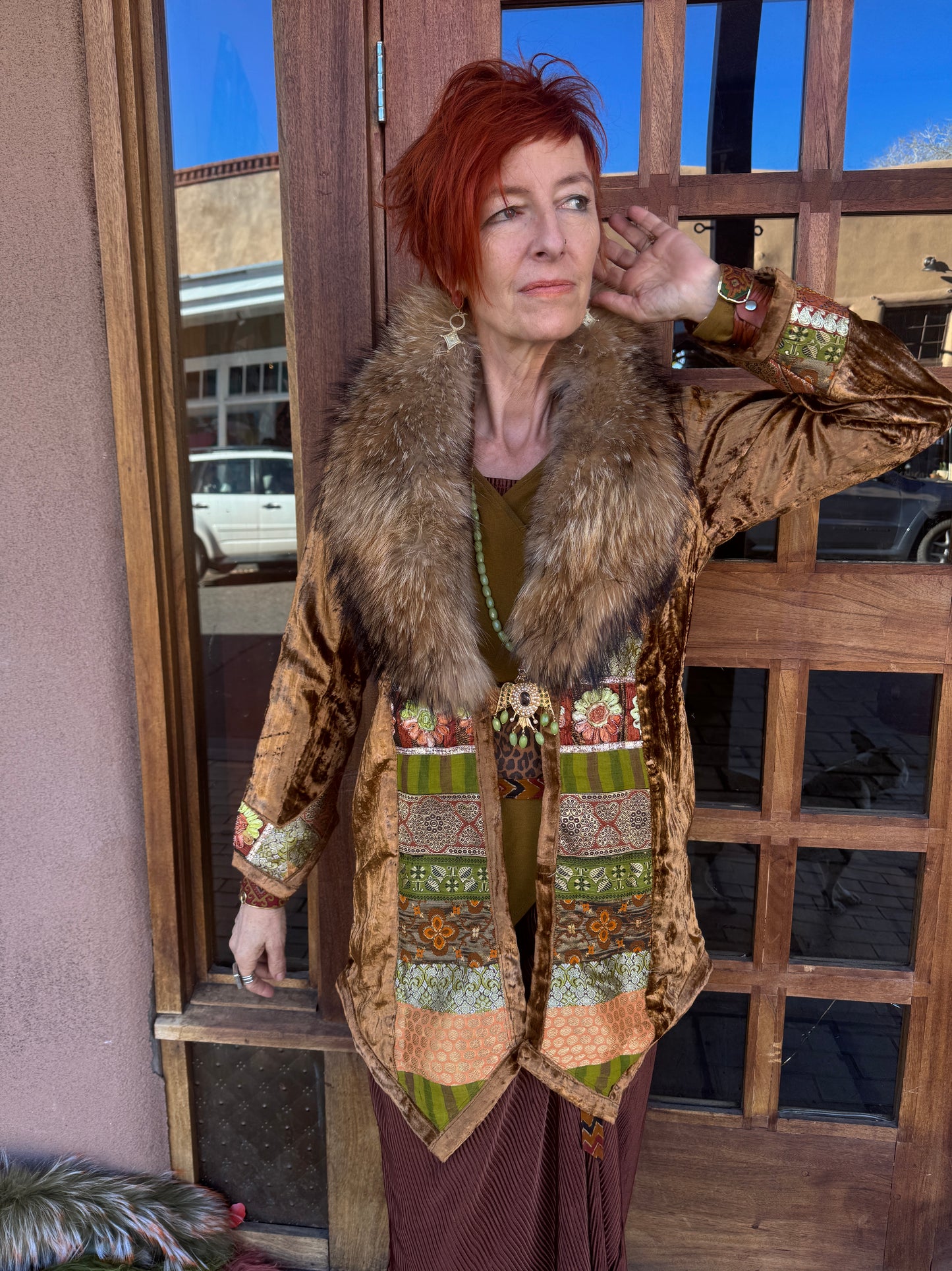 AUTUMN CRUSHED VELVET BLAZER