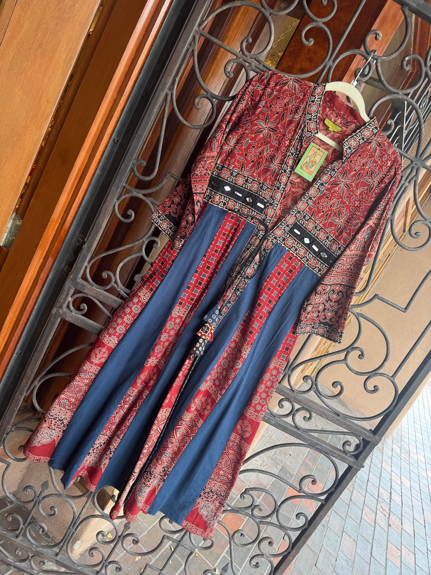 QUEENS GOWN PATCHWORK COTTON COAT DRESS