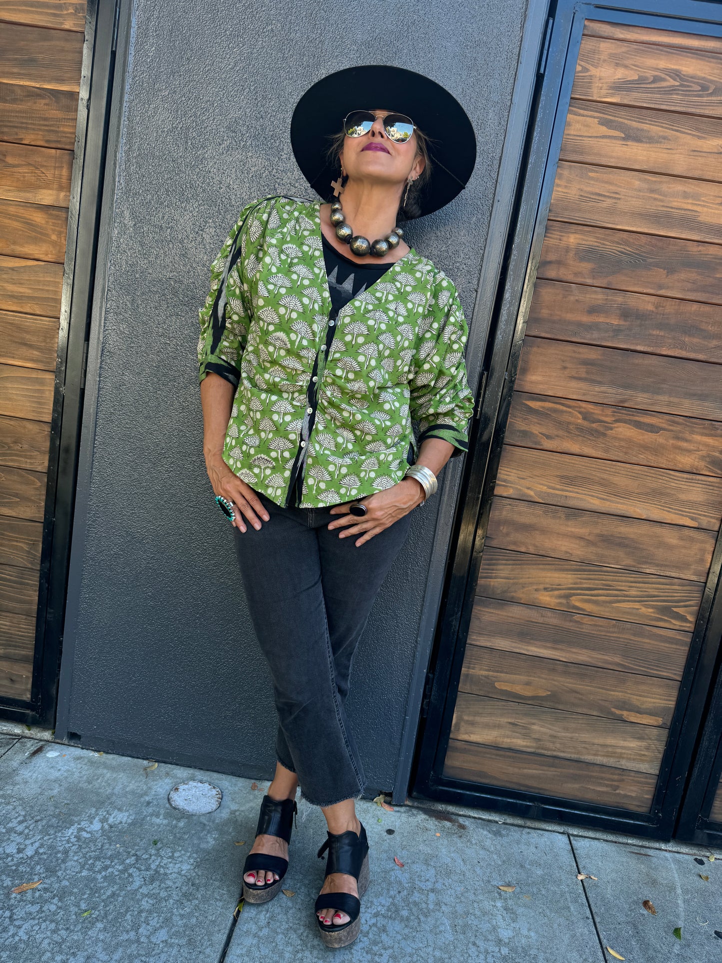 GREEN CRANE KAGAN BLOUSE