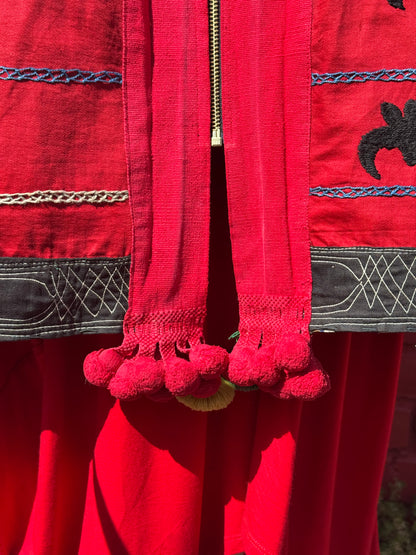 EMBROIDERED ELYSIAN EXTRAVAGANZA ZIP COAT