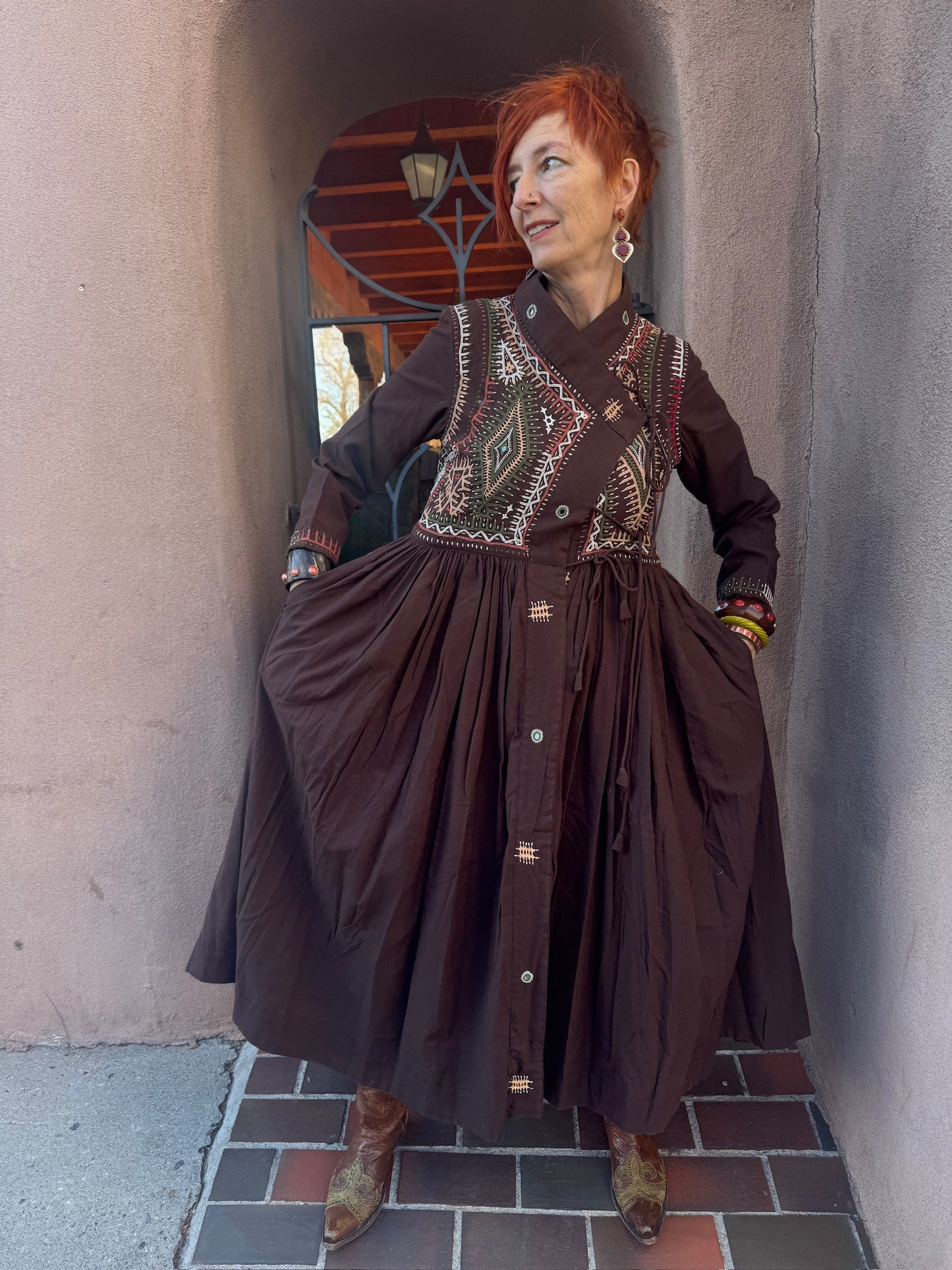RABARI MAXI COAT DRESS