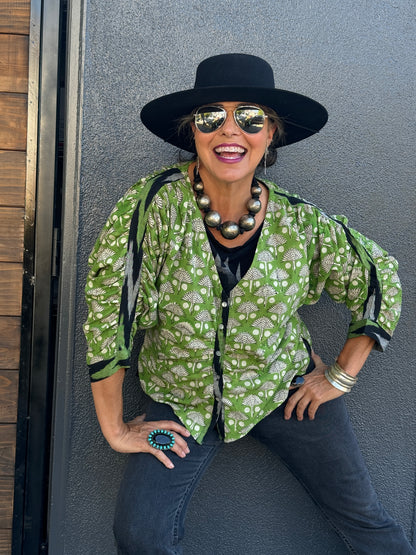 GREEN CRANE KAGAN BLOUSE