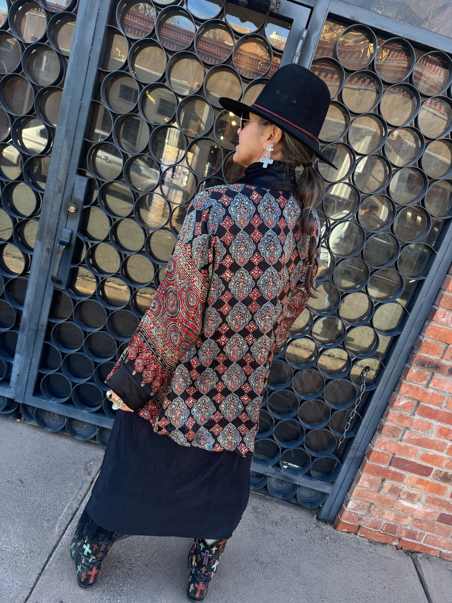 AJRAKH MIRRORED SWING JACKET