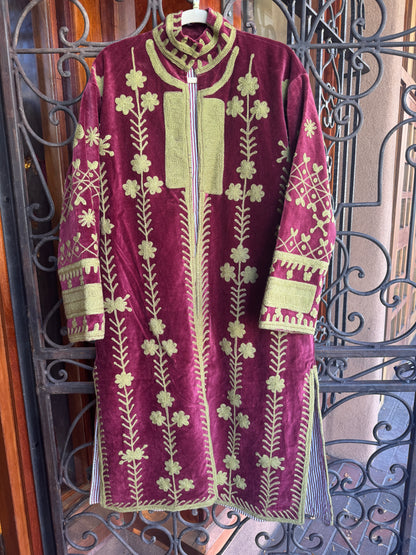 DAISY CHAIN COTTON VELVET COAT