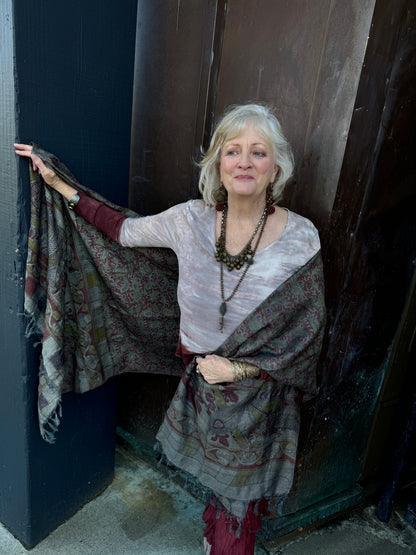 GREY GARDENS SILK SHAWL