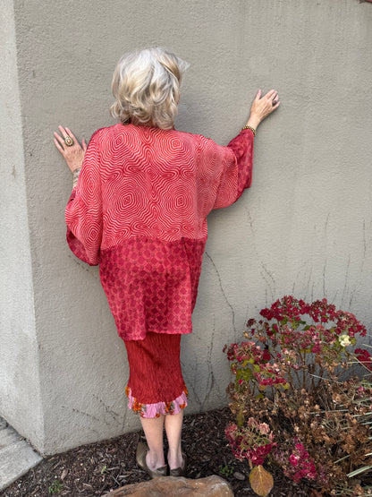 CRAZY FOR CORAL KIMONO