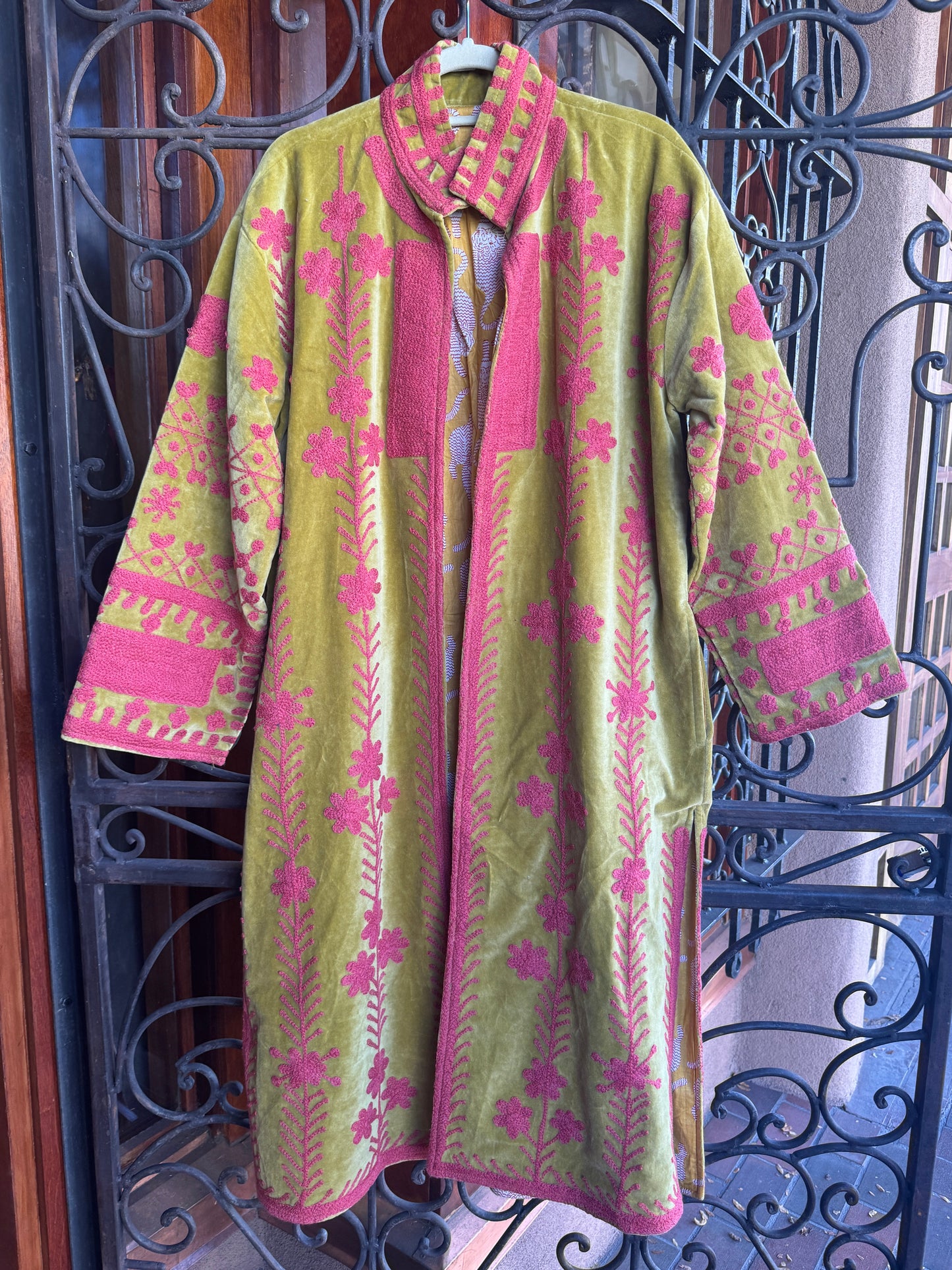 DAISY CHAIN COTTON VELVET COAT