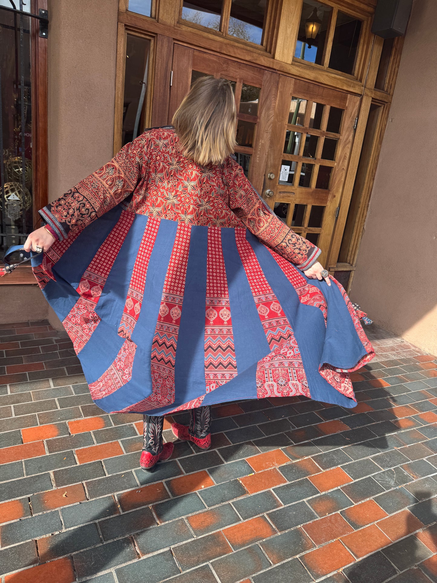 QUEENS GOWN PATCHWORK COTTON COAT DRESS