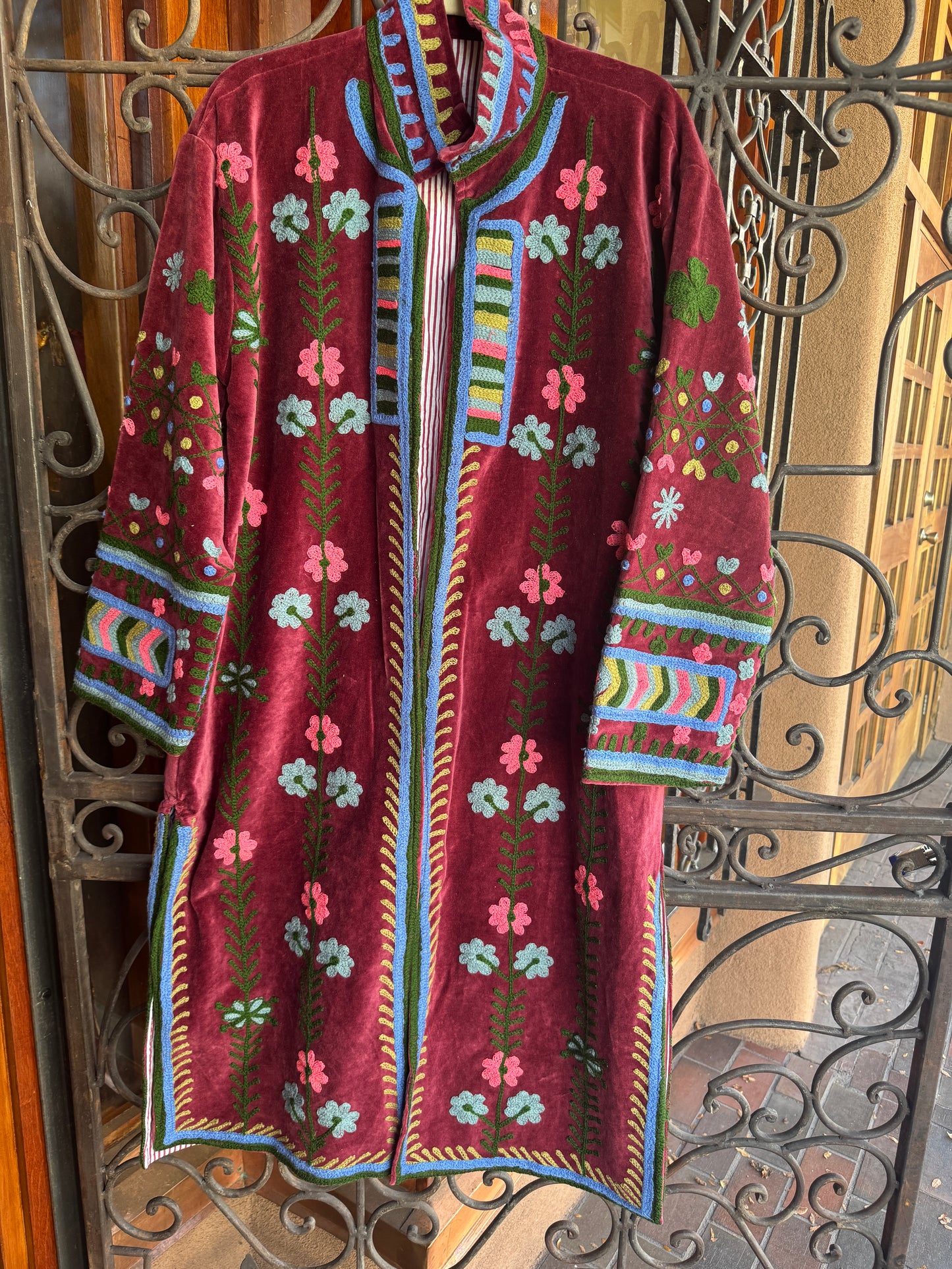 DAISY CHAIN COTTON VELVET COAT