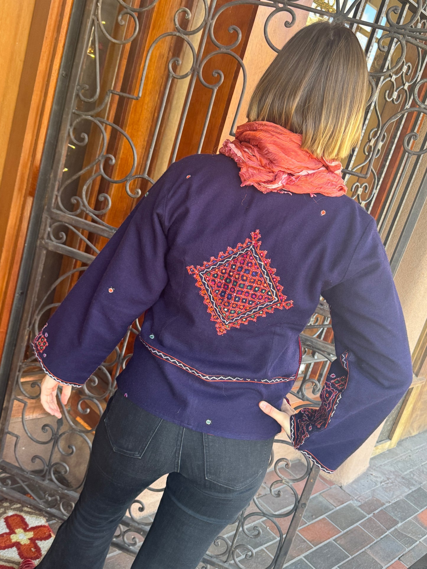 MUTWA FINE EMBROIDERED WOOLY JACKET