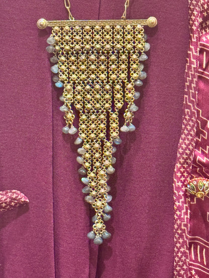 LABRADORITE CASCADING LADDER NECKLACE