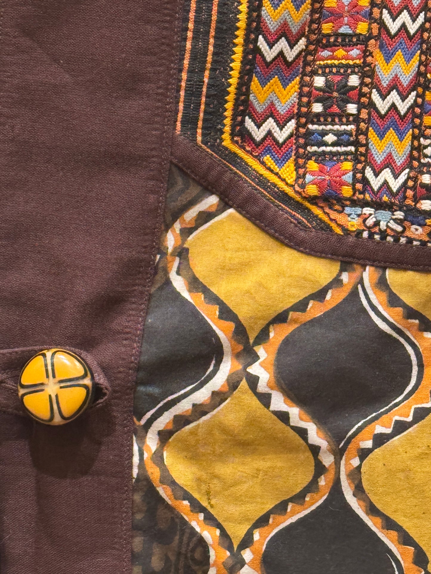 GOLDEN OGEE EMBROIDERED TRIBAL COTTON COAT