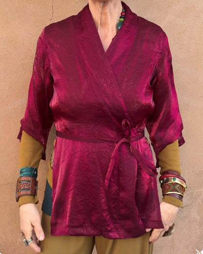 SHIMMER TIE KIMONO