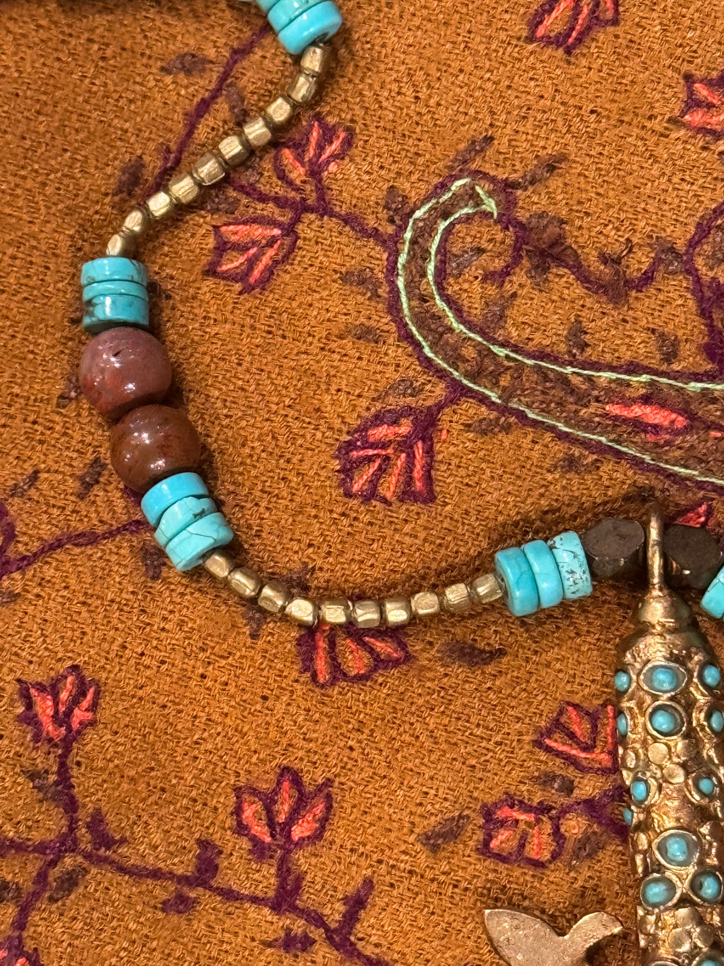 BYZANTINE TURQUOISE STUDDED CROSS