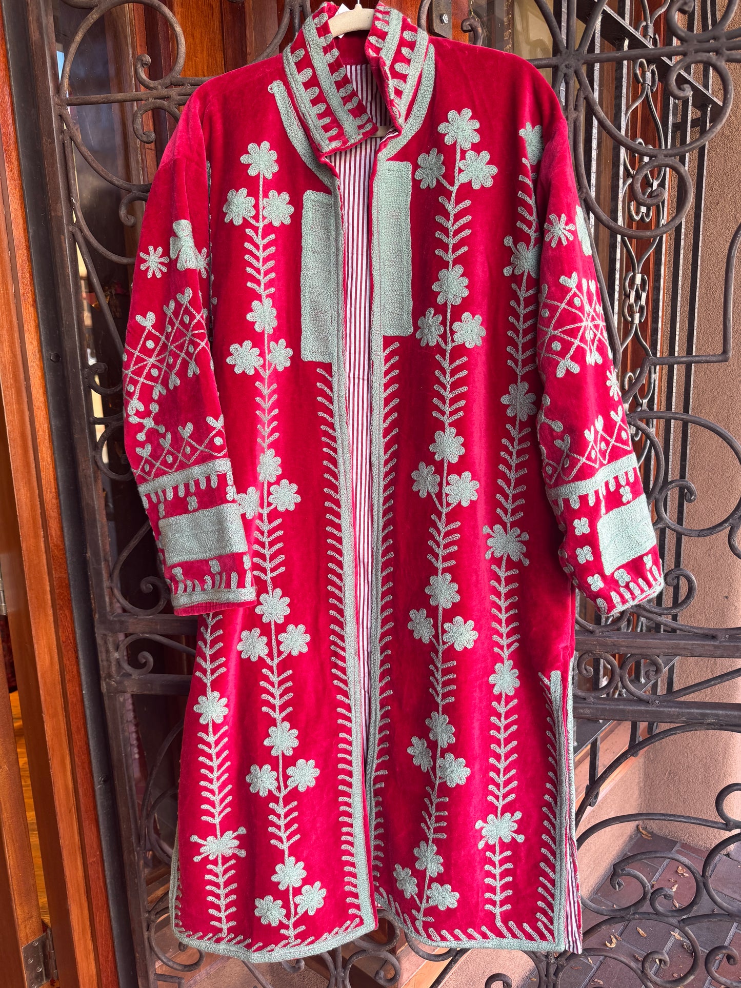 DAISY CHAIN COTTON VELVET COAT