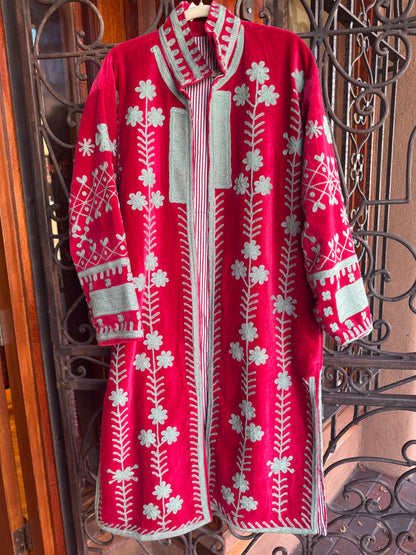 DAISY CHAIN COTTON VELVET COAT